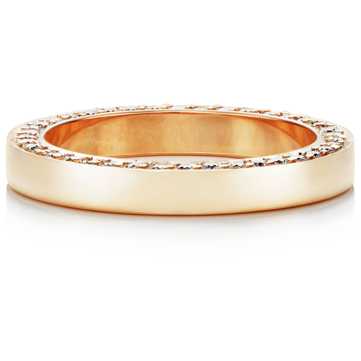 Half Round & Stars On Side Ring Guld