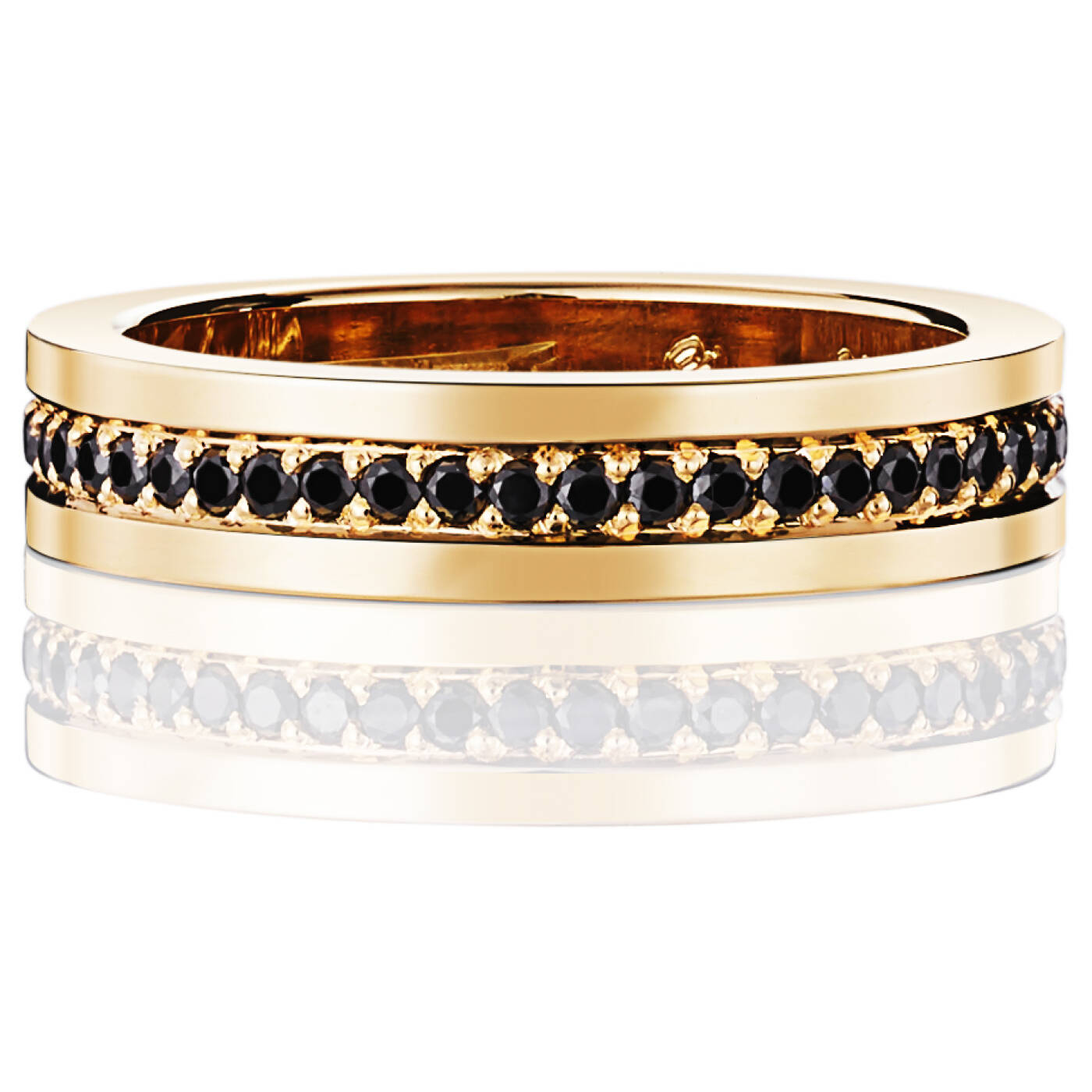 4½ & Black Stars Ring Guld