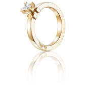 Dolce hvide Princess 0.30 ct diamant Ring Guld