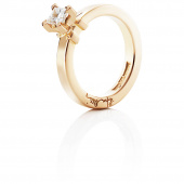 Dolce hvide Princess 0.40 ct diamant Ring Guld