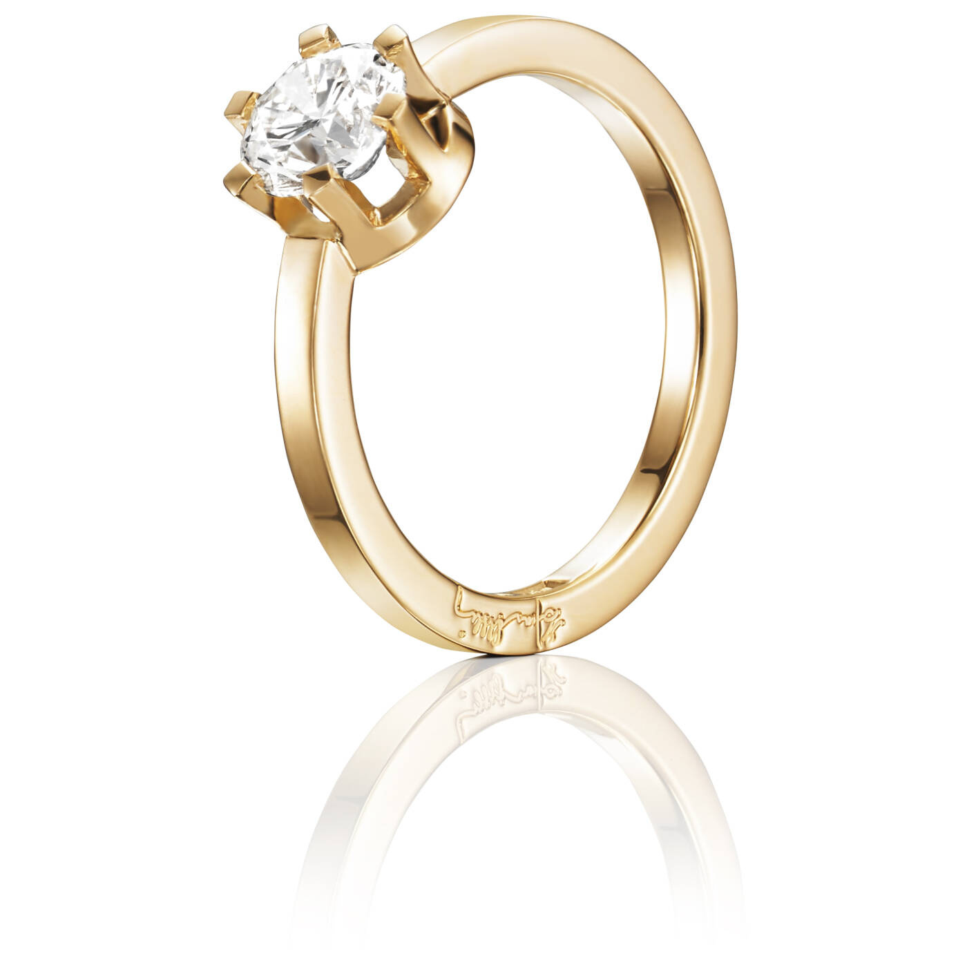 Crown Wedding 1.0 ct diamant Ring Guld