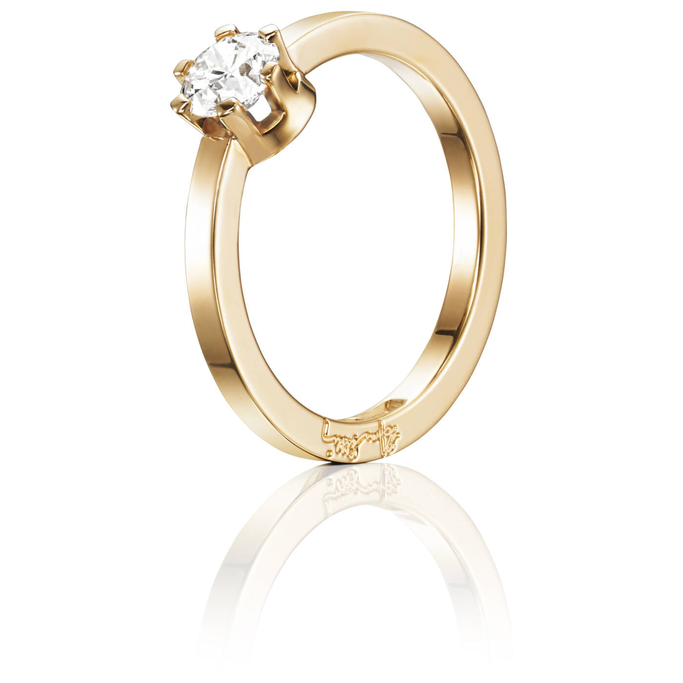 Crown Wedding 0.50 ct diamant Ring Guld