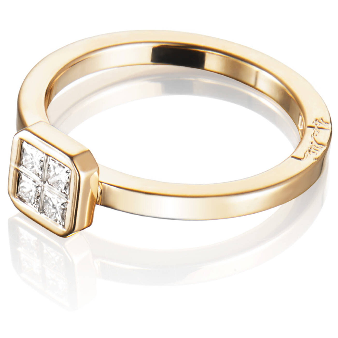 4 Love 0.20 ct diamant Ring Guld
