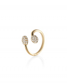 Love Bead & Stars Twin Ring Gold Love Bead & Stars Twin Ring Gold