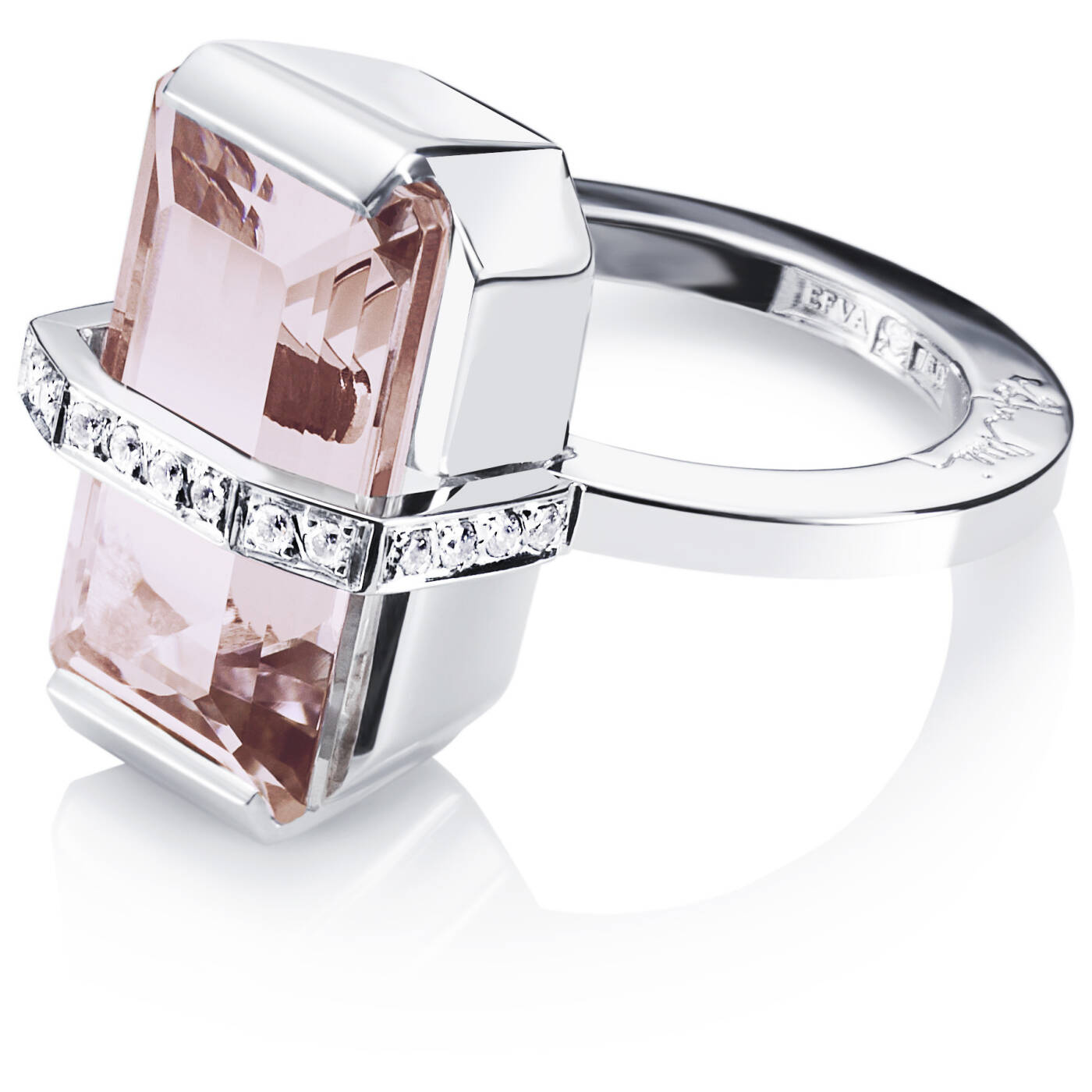 Bend Over - Morganite Ring Hvidguld
