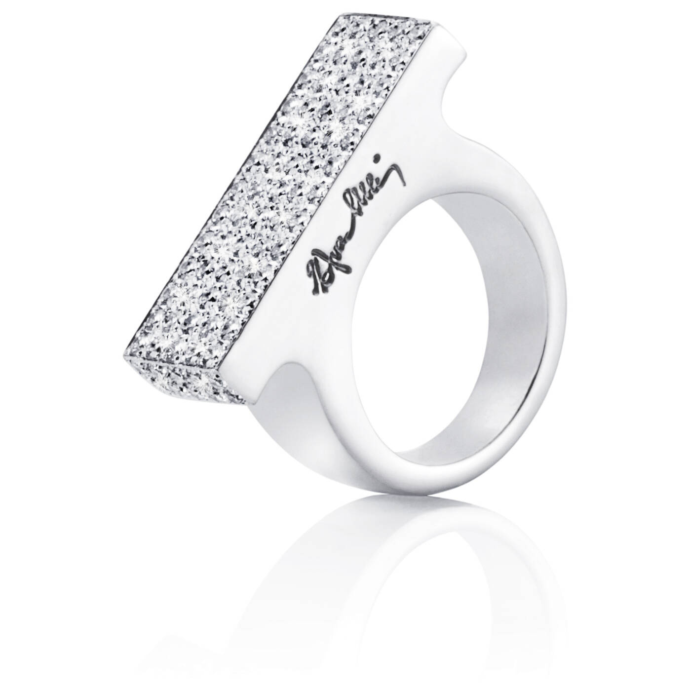 Funky Bling Ring Hvidguld