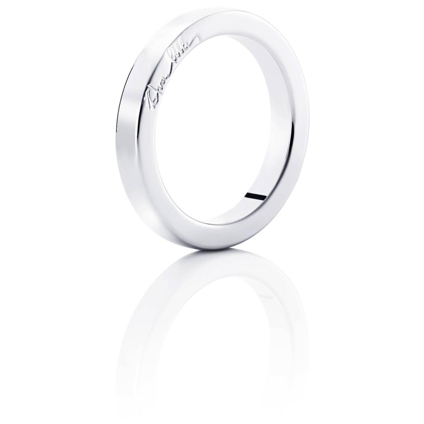 Half Round Ring Hvidguld