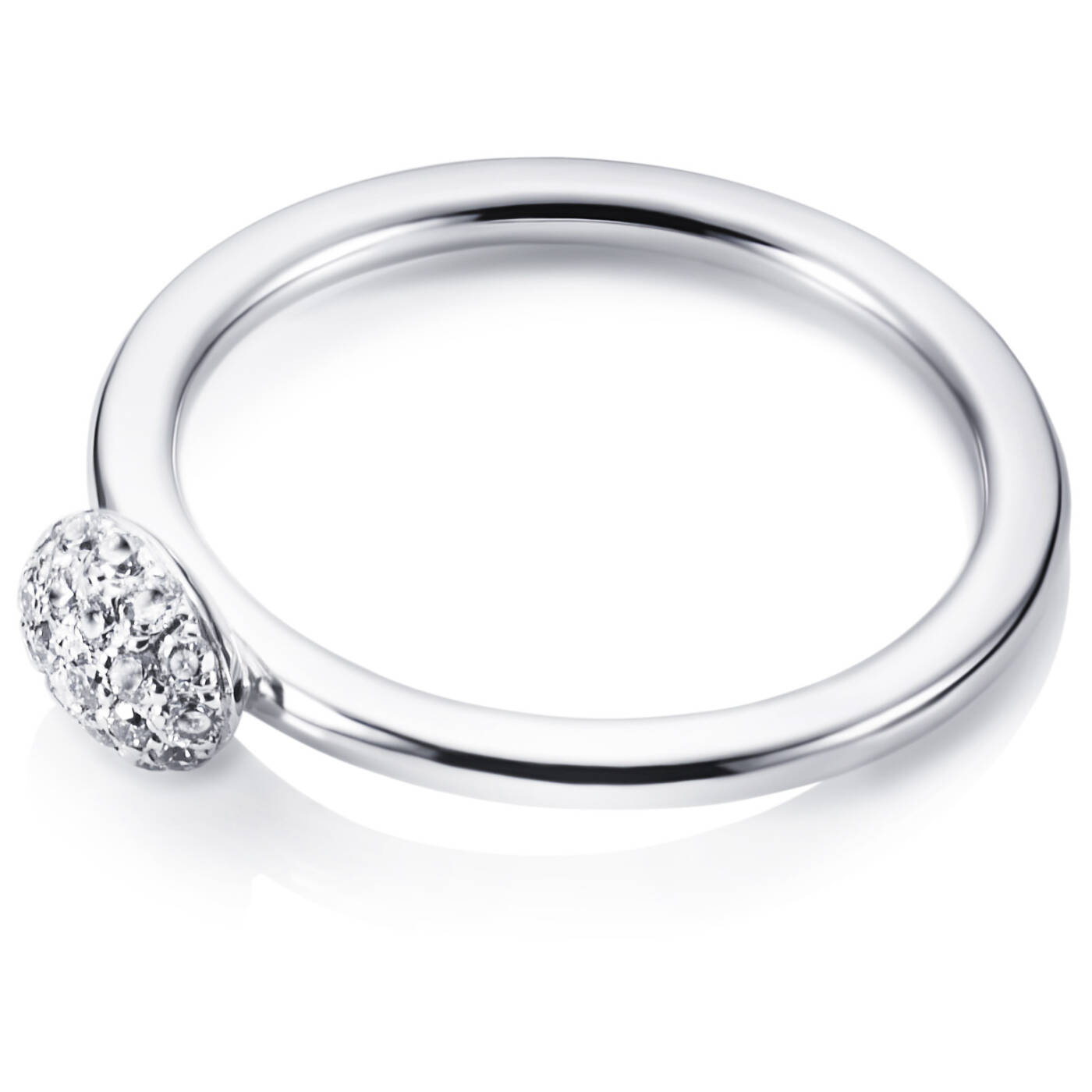 Love Bead - Diamonds Ring Hvidguld