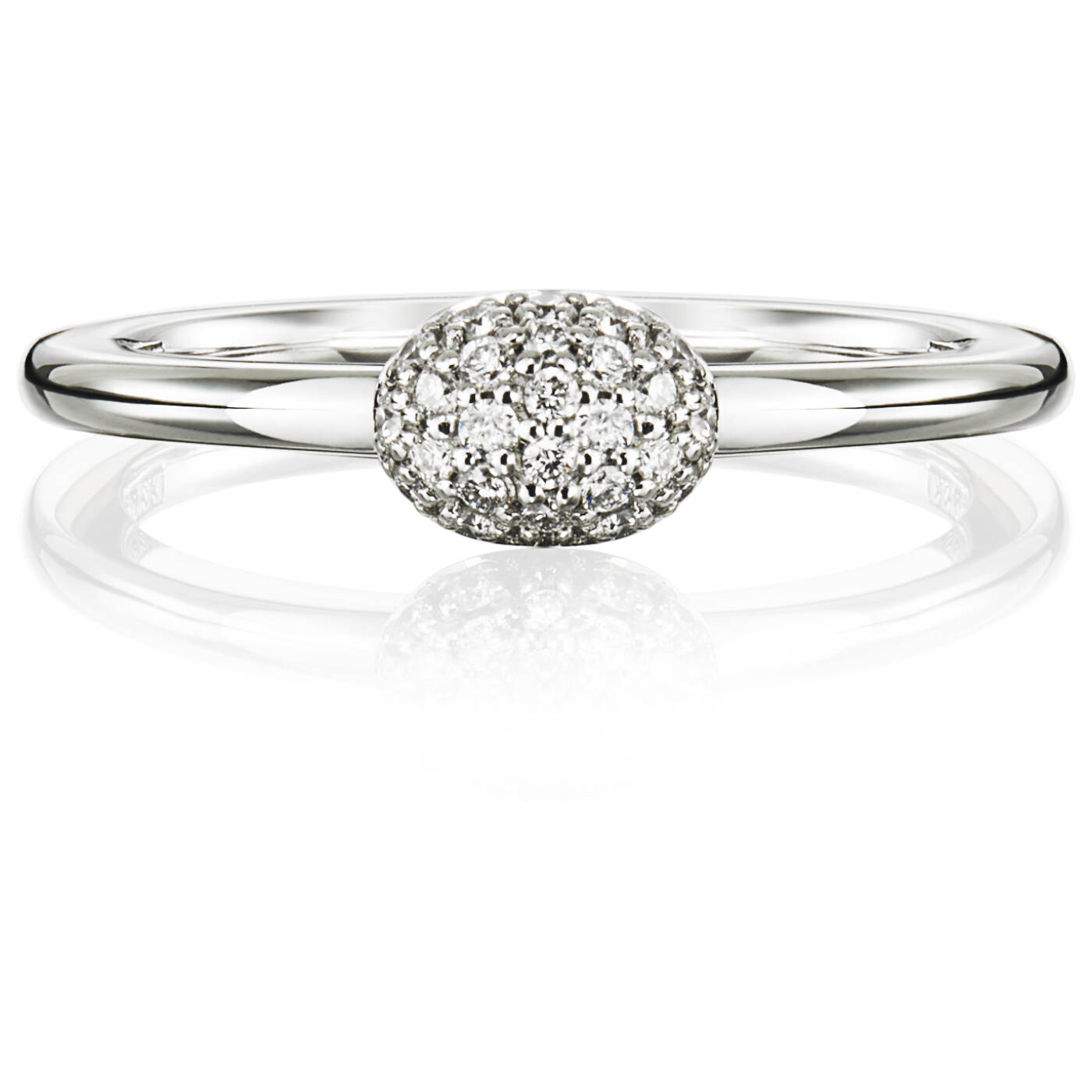 Love Bead - Diamonds Ring Hvidguld