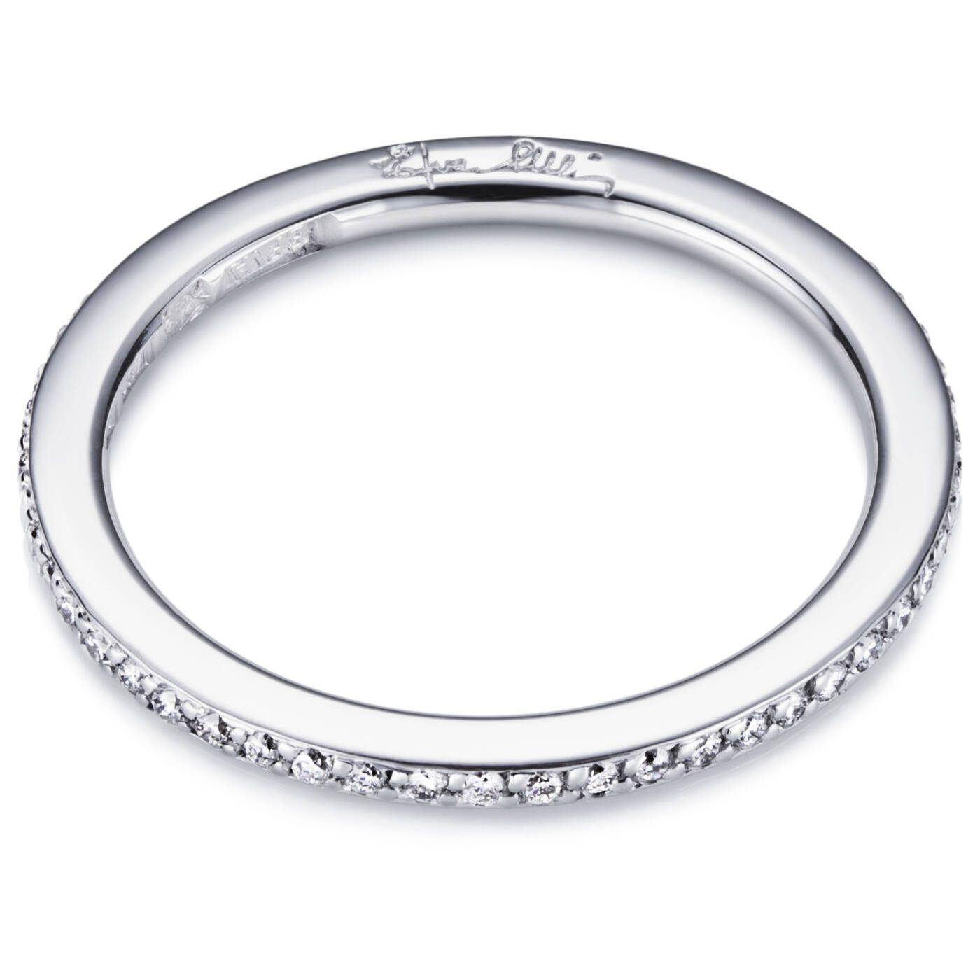 Love Bead & Stars Band Ring Hvidguld