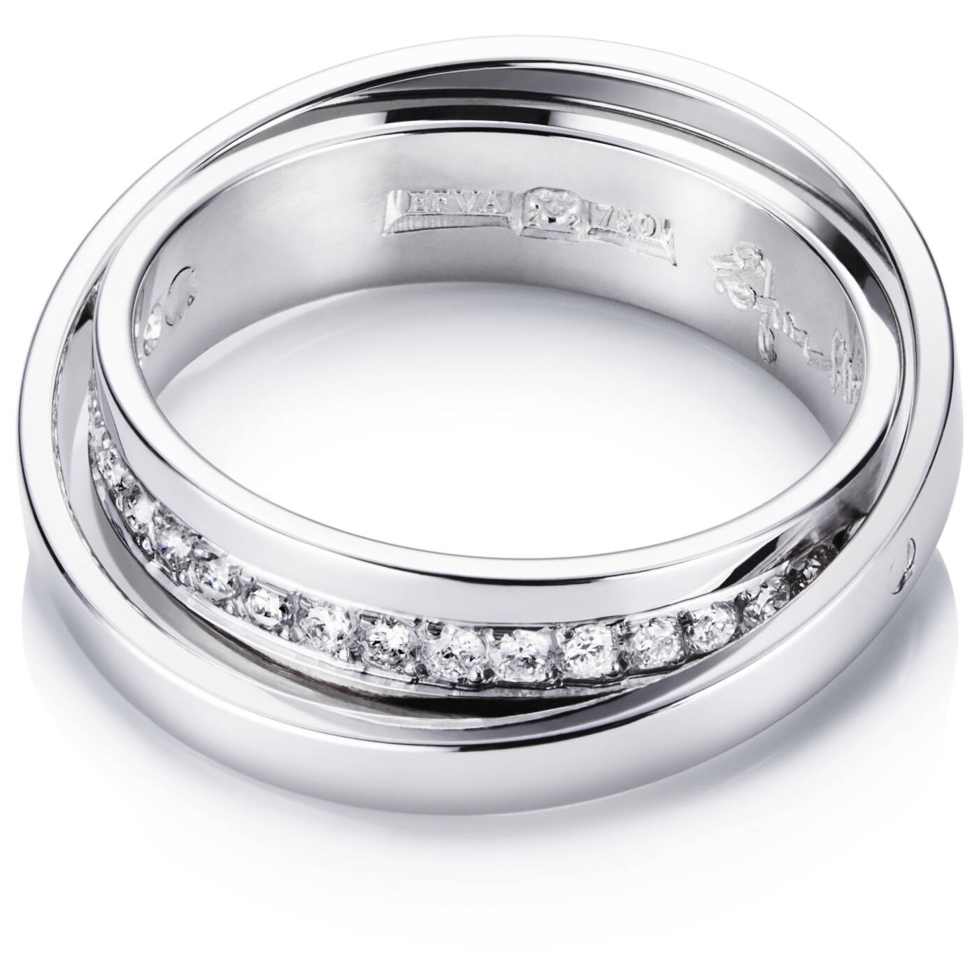 Two Of Us & Stars Ring Hvidguld