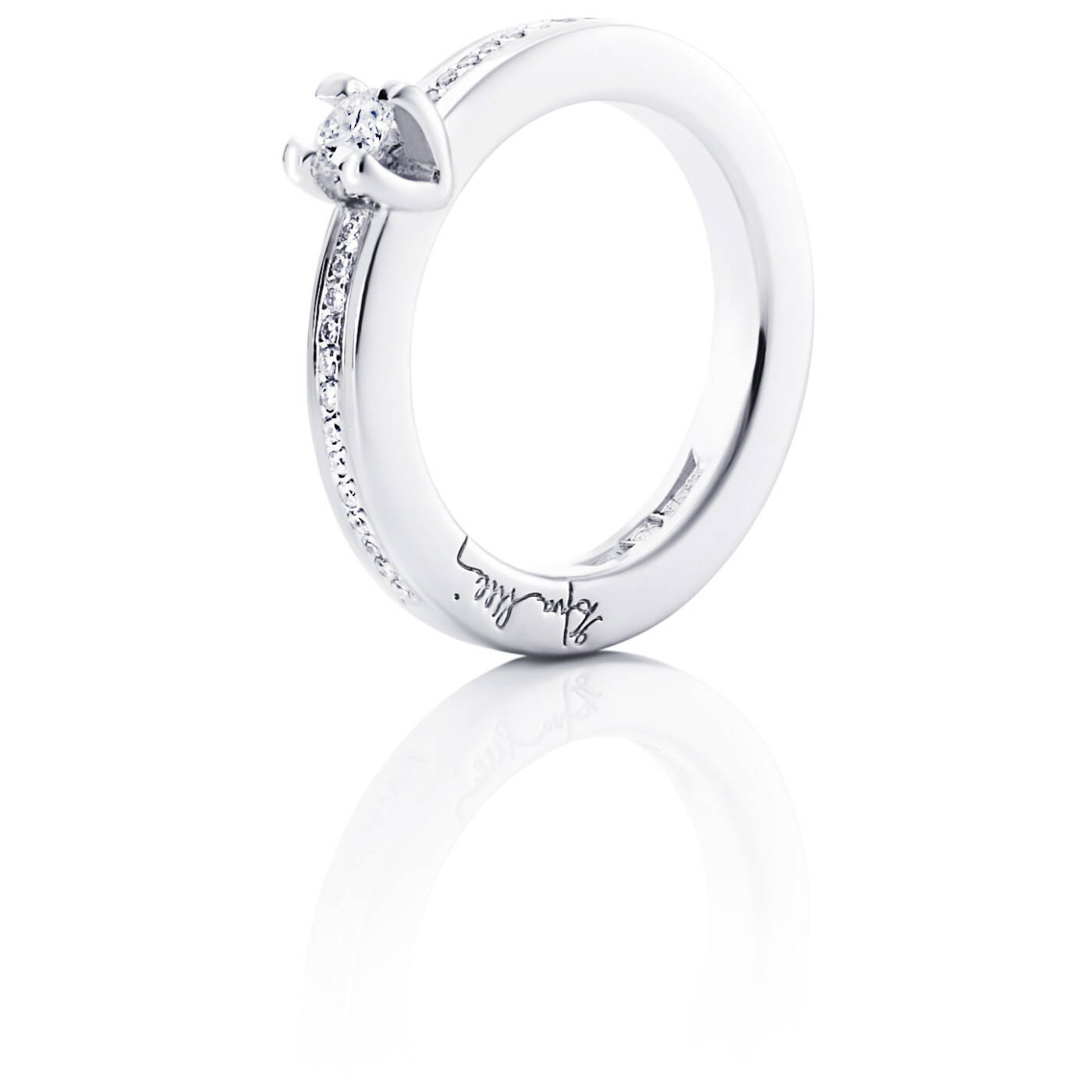 Heart To Heart 0.19 ct diamant Ring Hvidguld