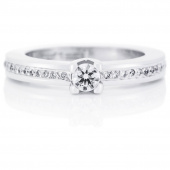 Heart To Heart 0.19 ct diamant Ring Hvidguld