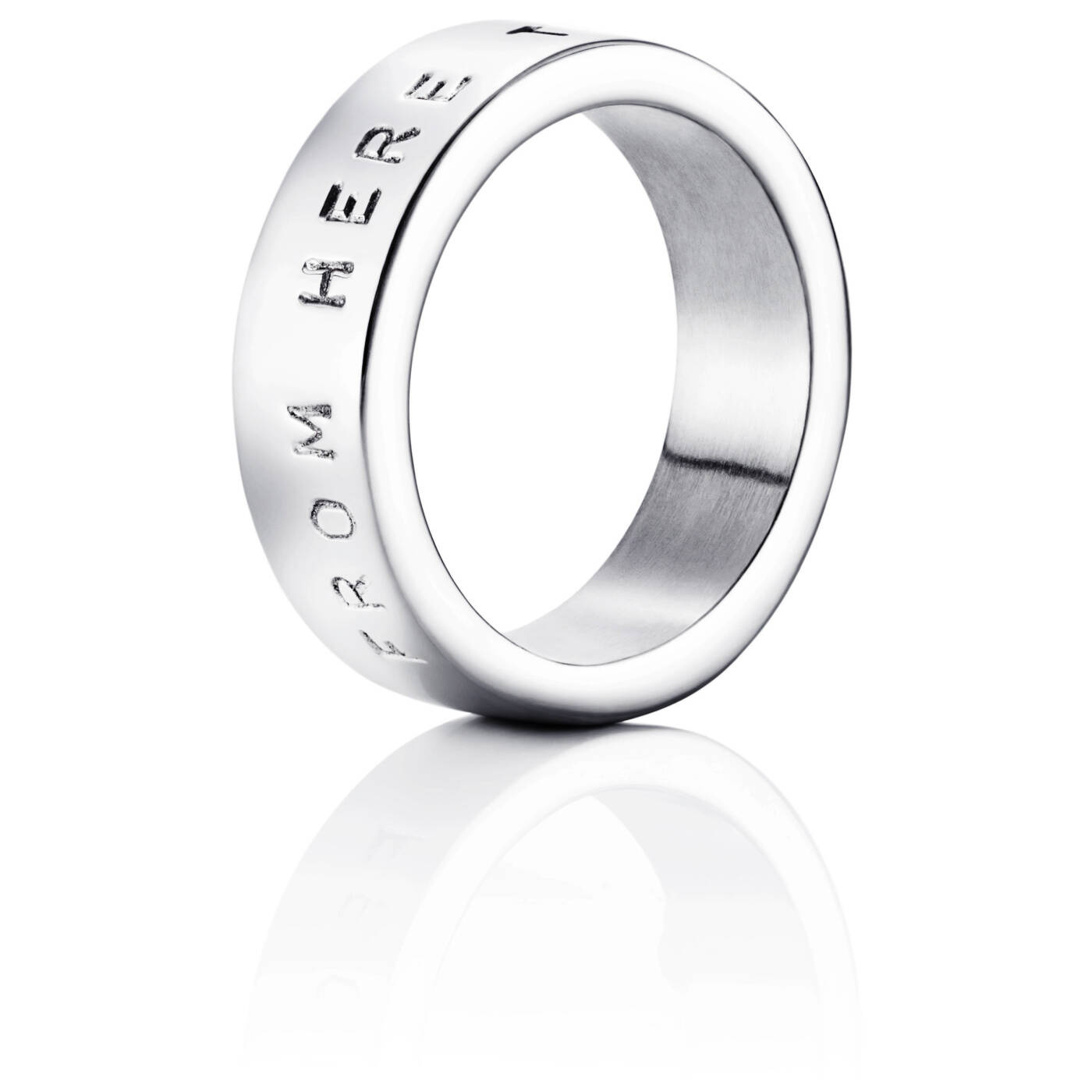 From Here To Eternity Stamped Ring Hvidguld