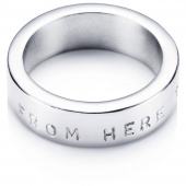 From Here To Eternity Stamped Ring Hvidguld