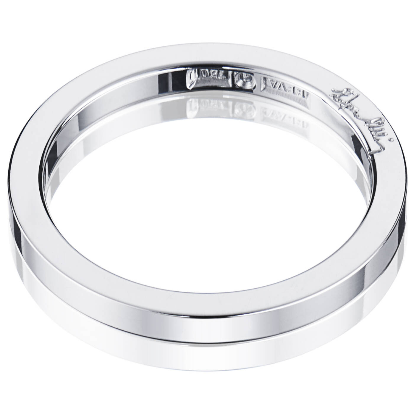 Plain & Signature Thin Ring Hvidguld