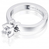 Dolce hvide Princess 0.40 ct diamant Ring Hvidguld