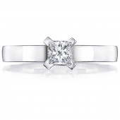 Dolce hvide Princess 0.40 ct diamant Ring Hvidguld