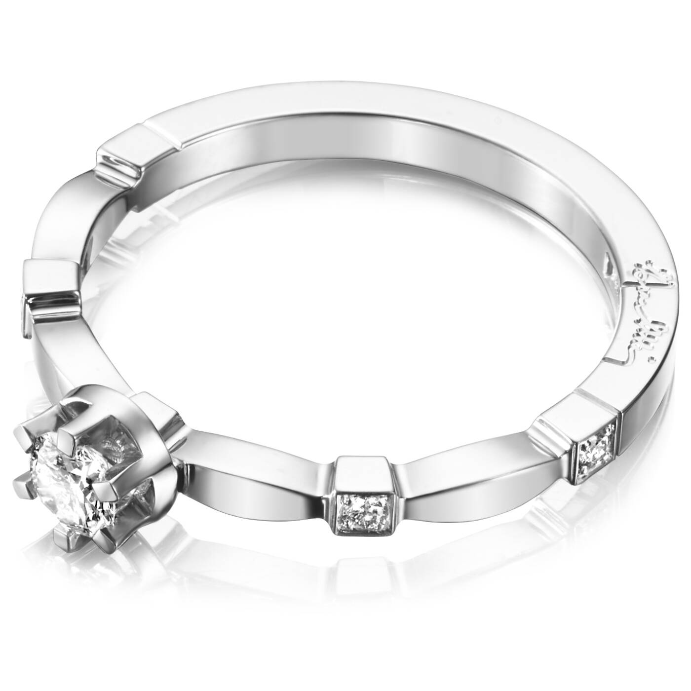 Forget Me Not Star Ring Hvidguld