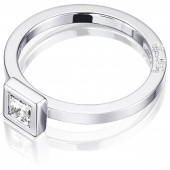Princess Wedding Thin 0.30 ct diamant Ring Hvidguld