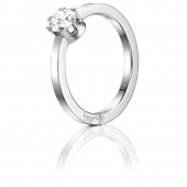 Crown Wedding 0.50 ct diamant Ring Hvidguld