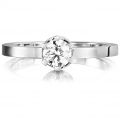 Crown Wedding 0.50 ct diamant Ring Hvidguld