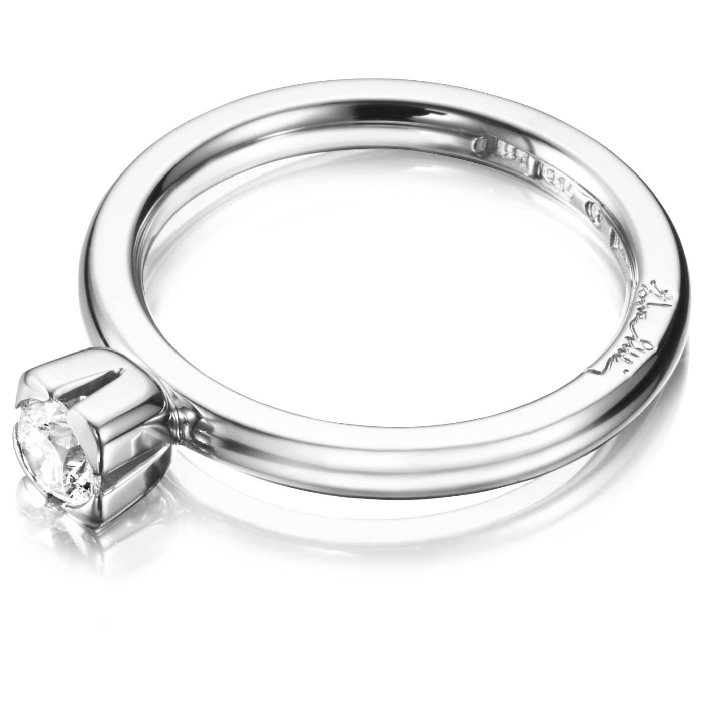 Love Bead Wedding 0.30 ct diamant Ring Hvidguld