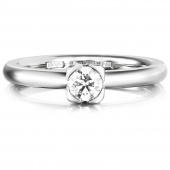 Love Bead Wedding 0.30 ct diamant Ring Hvidguld