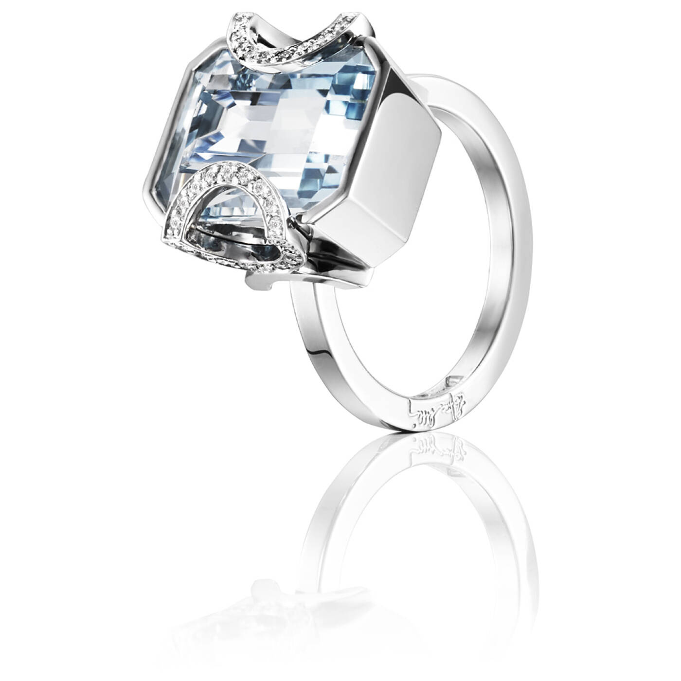 Little Magic Star - Aquamarine Ring Hvidguld