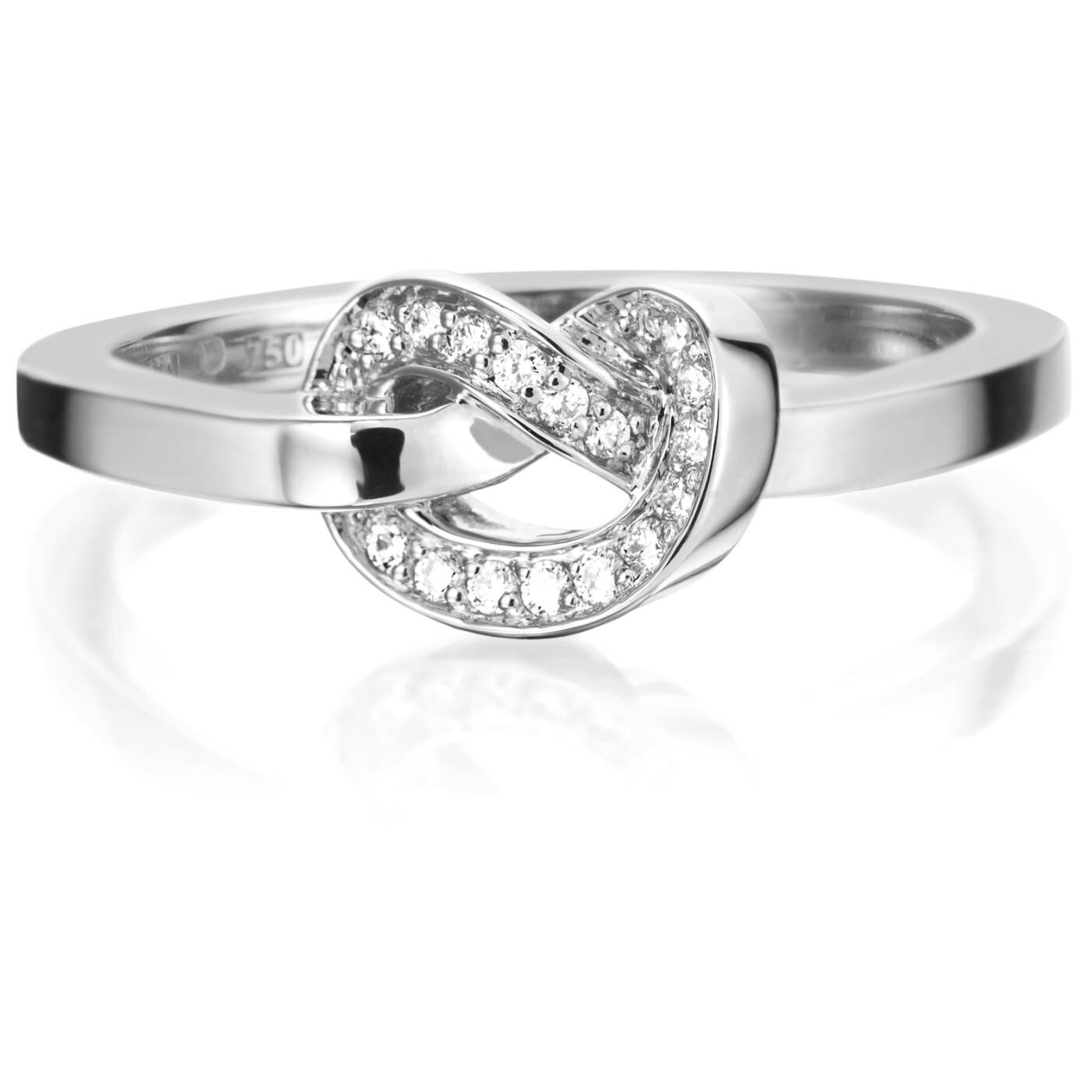 Love Knot & Stars Ring Hvidguld