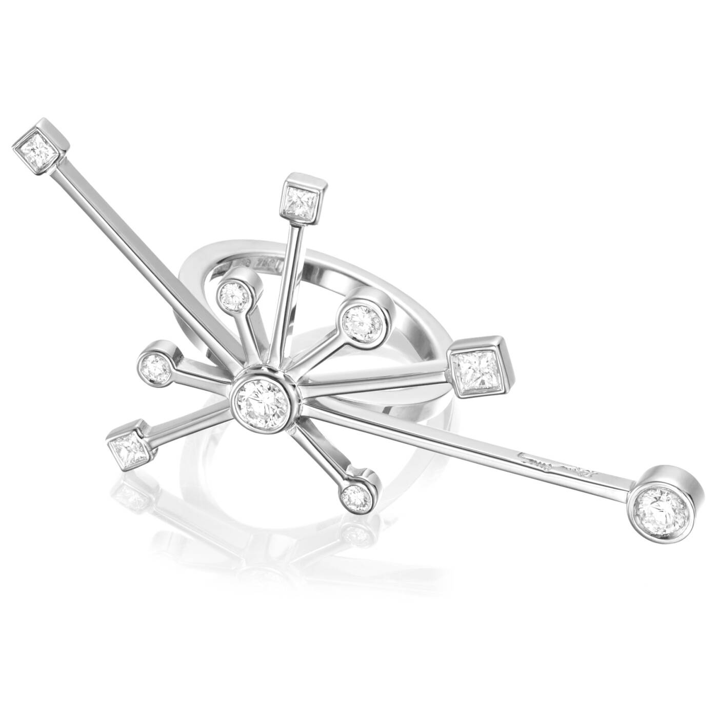 Kaboom & Stars Ring Hvidguld