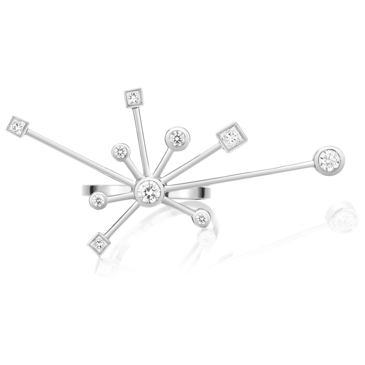 Kaboom & Stars Ring Hvidguld