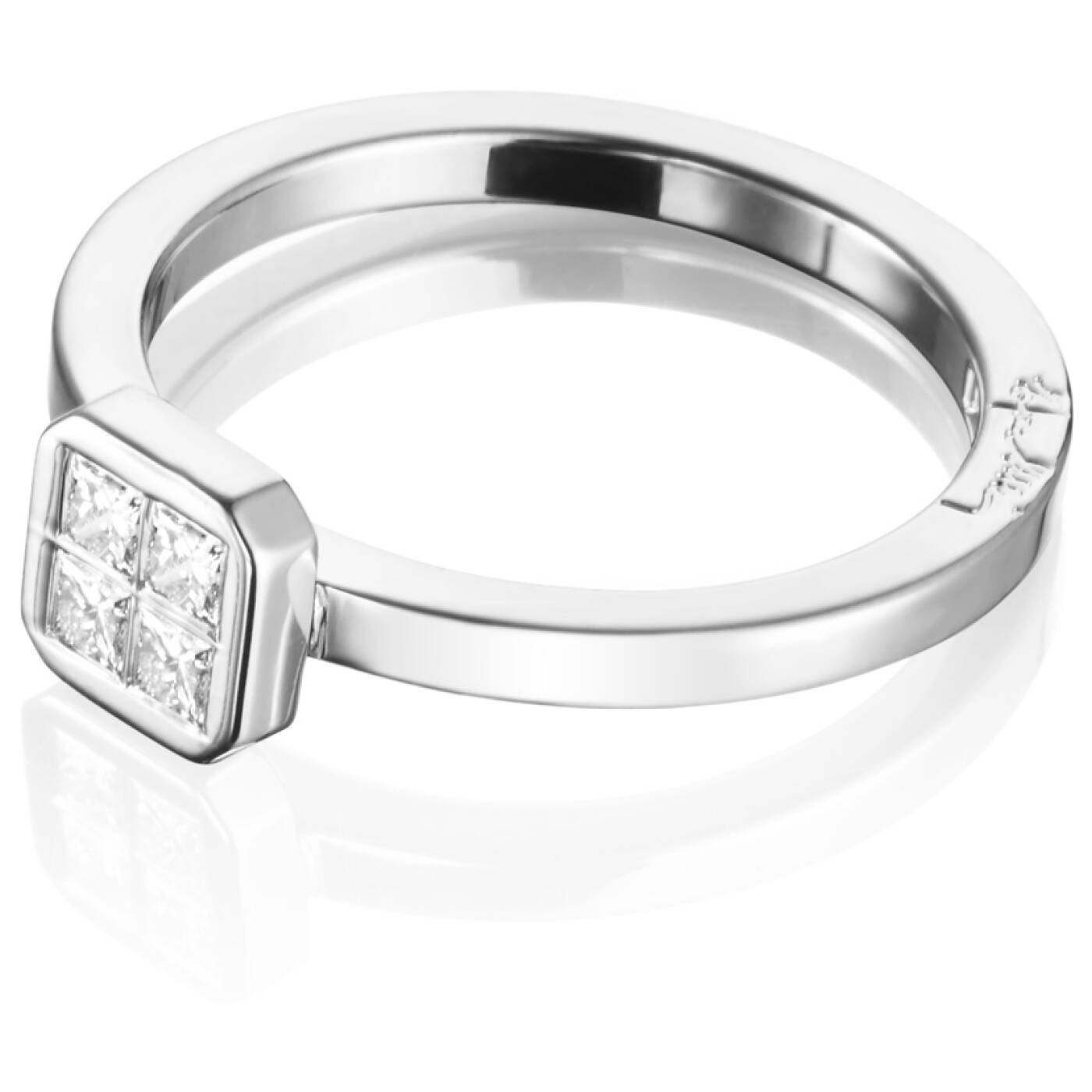 4 Love 0.20 ct diamant Ring Hvidguld