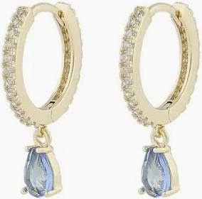 River ring pendant blue earrings