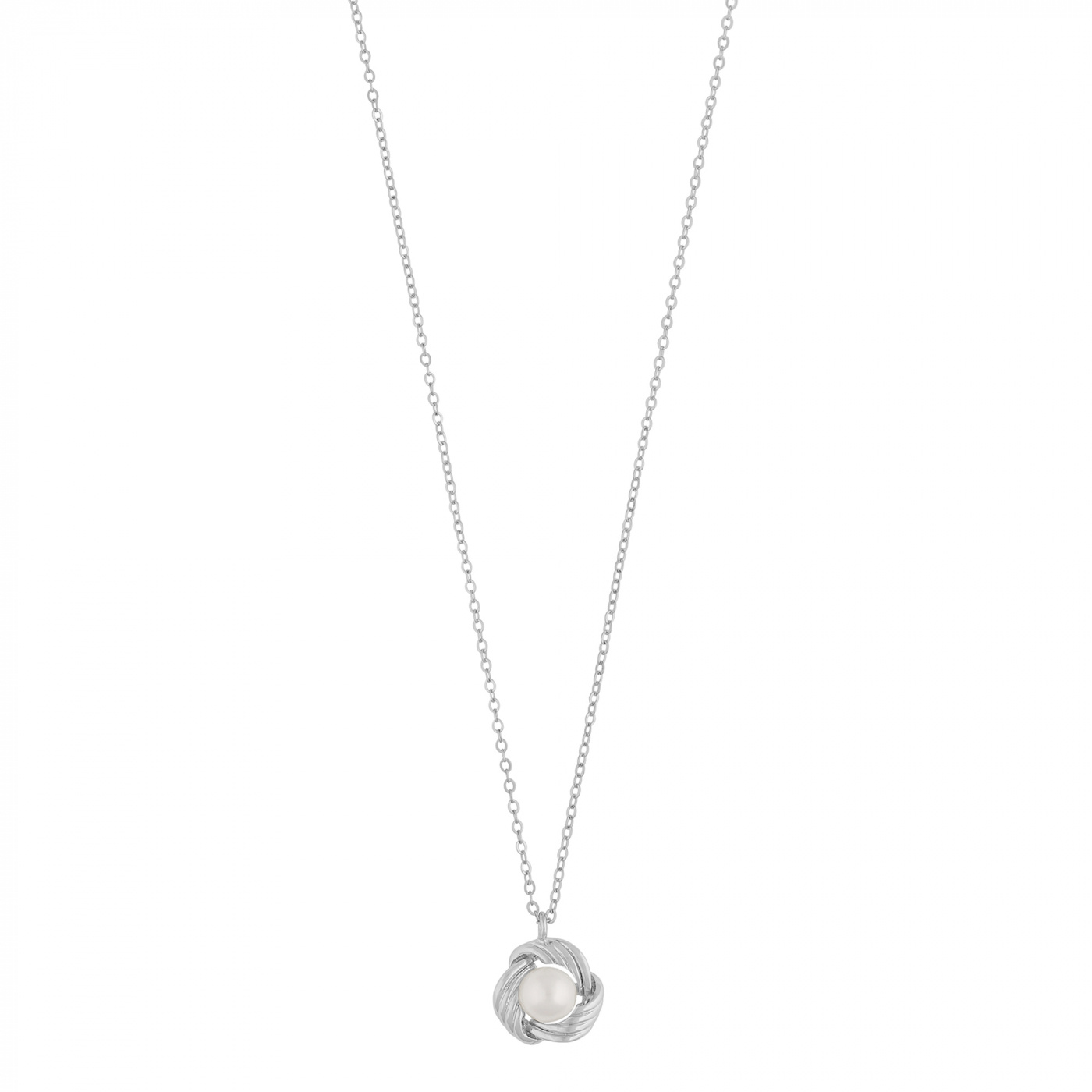 Soap pearl knot pendant neck 45 Silver