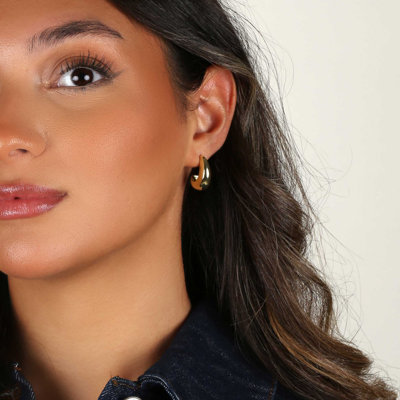 Honey drop oval Earring Gold