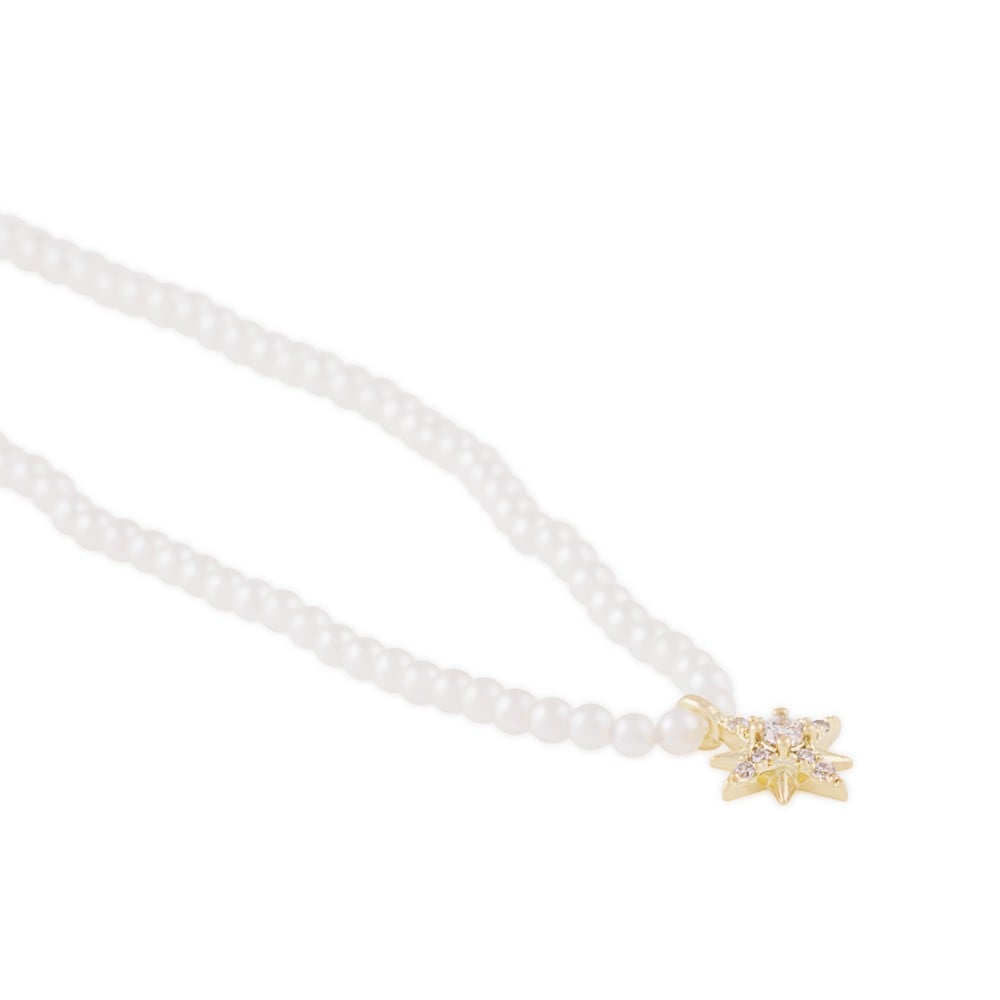 Stellaris pendant pearl neck gold