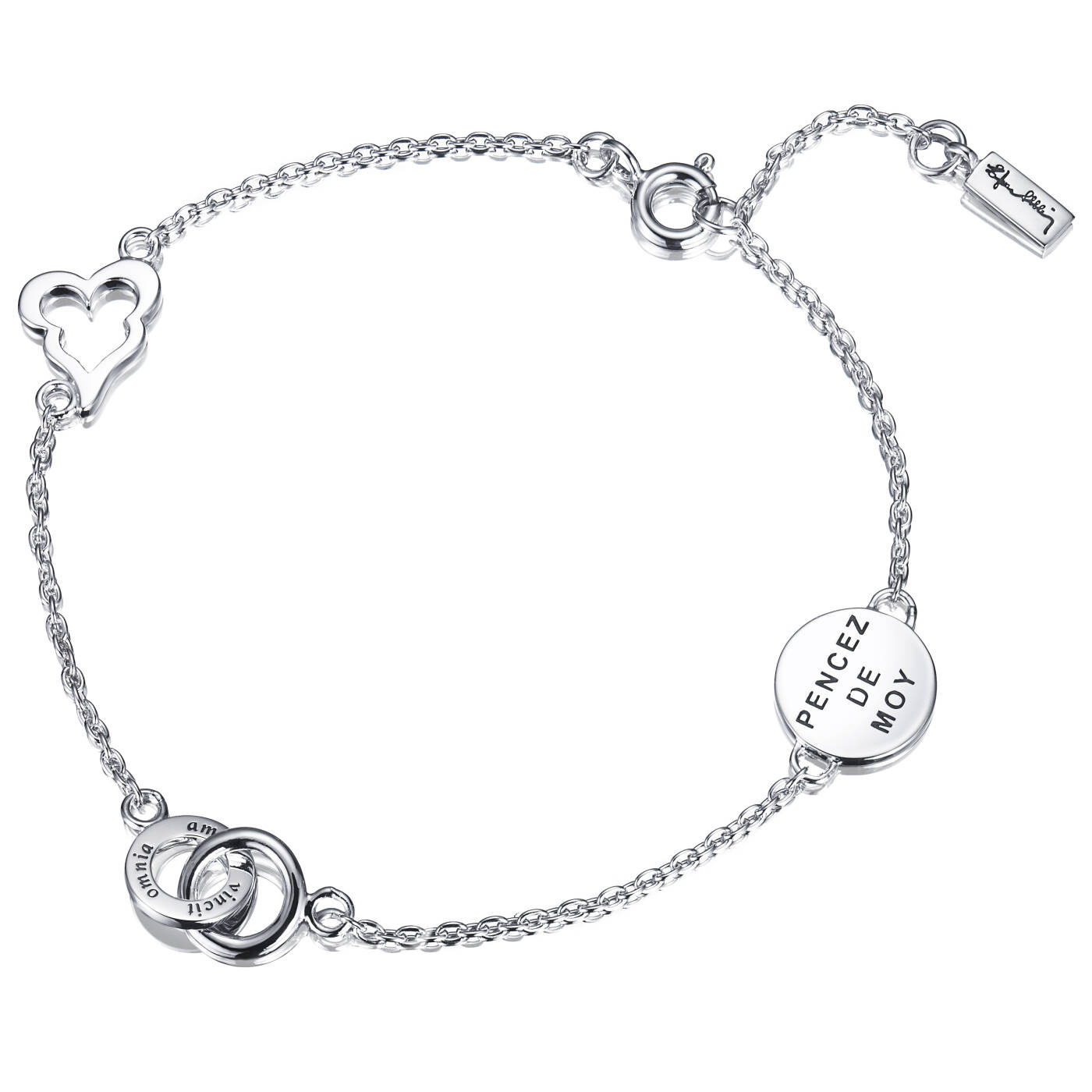 Mini Love Armbånd Sølv 17-19 cm