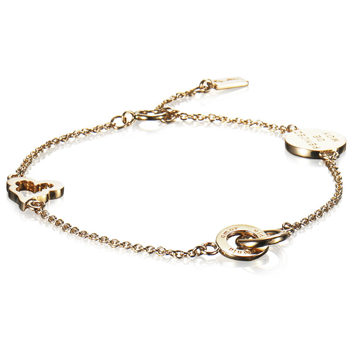 Mini Love Armbånd Guld 15-19 cm