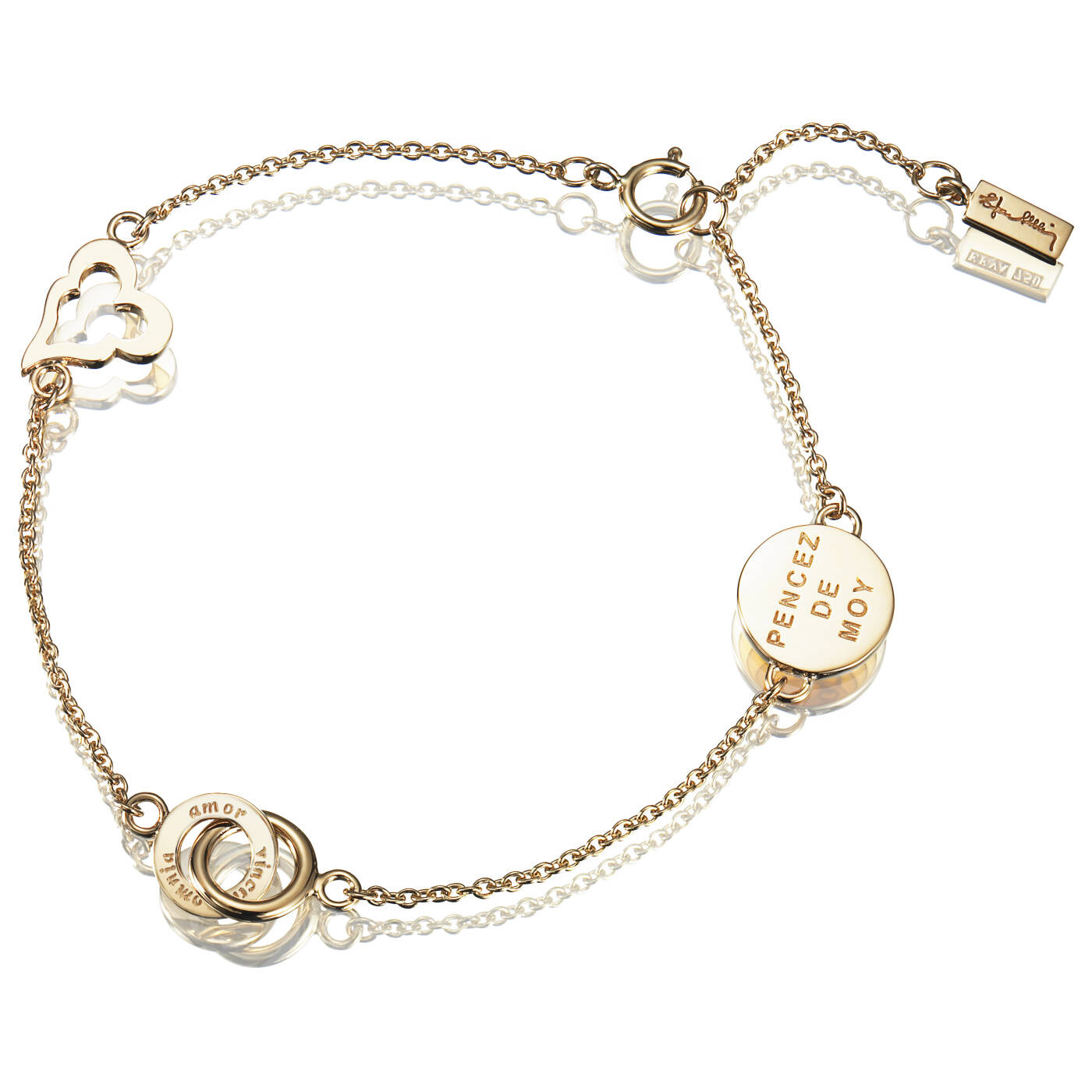 Mini Love Armbånd Guld 15-19 cm