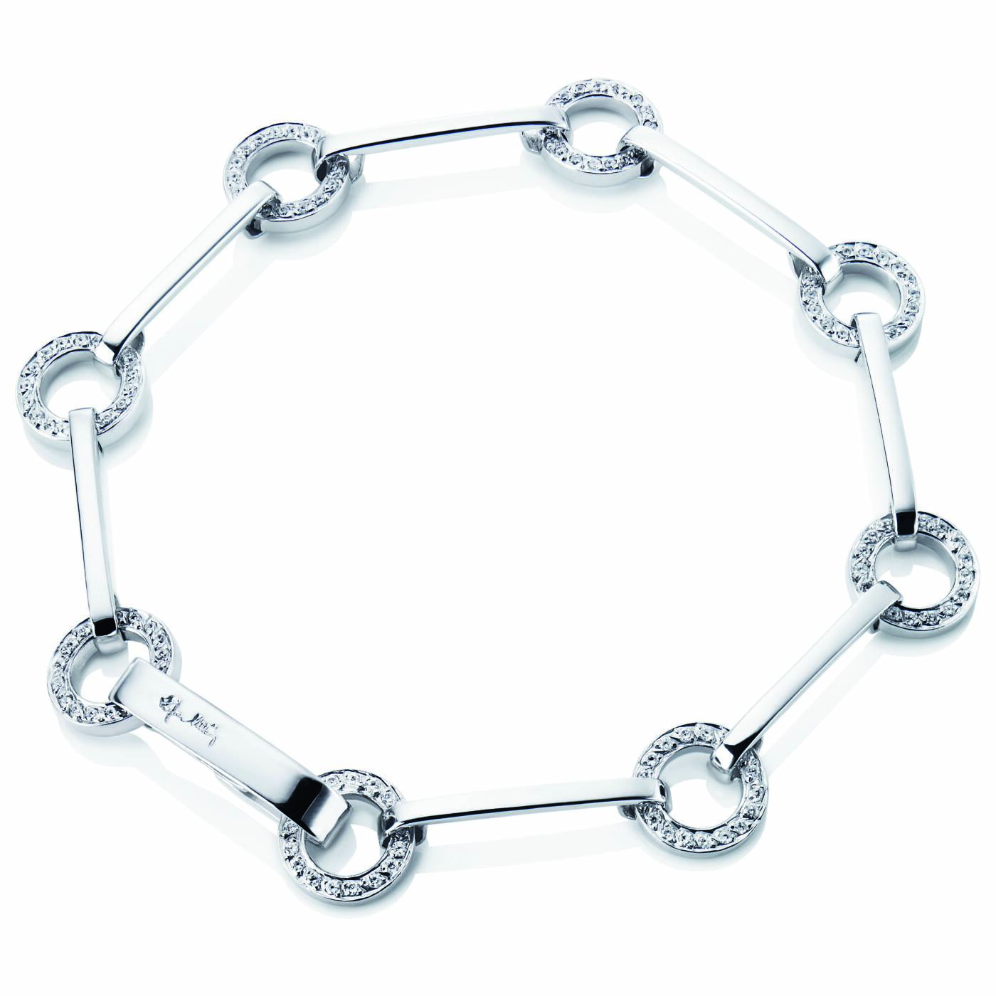Ring Chain & Stars Armbånd Hvidguld