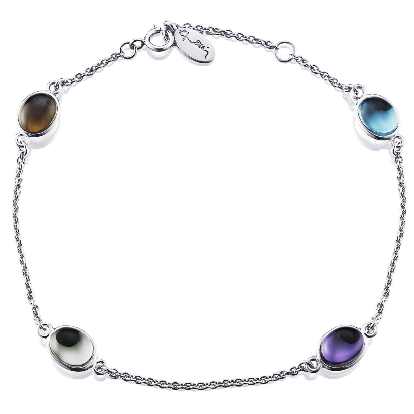 Love Beads Flow Armbånd Hvidguld 17-19 cm
