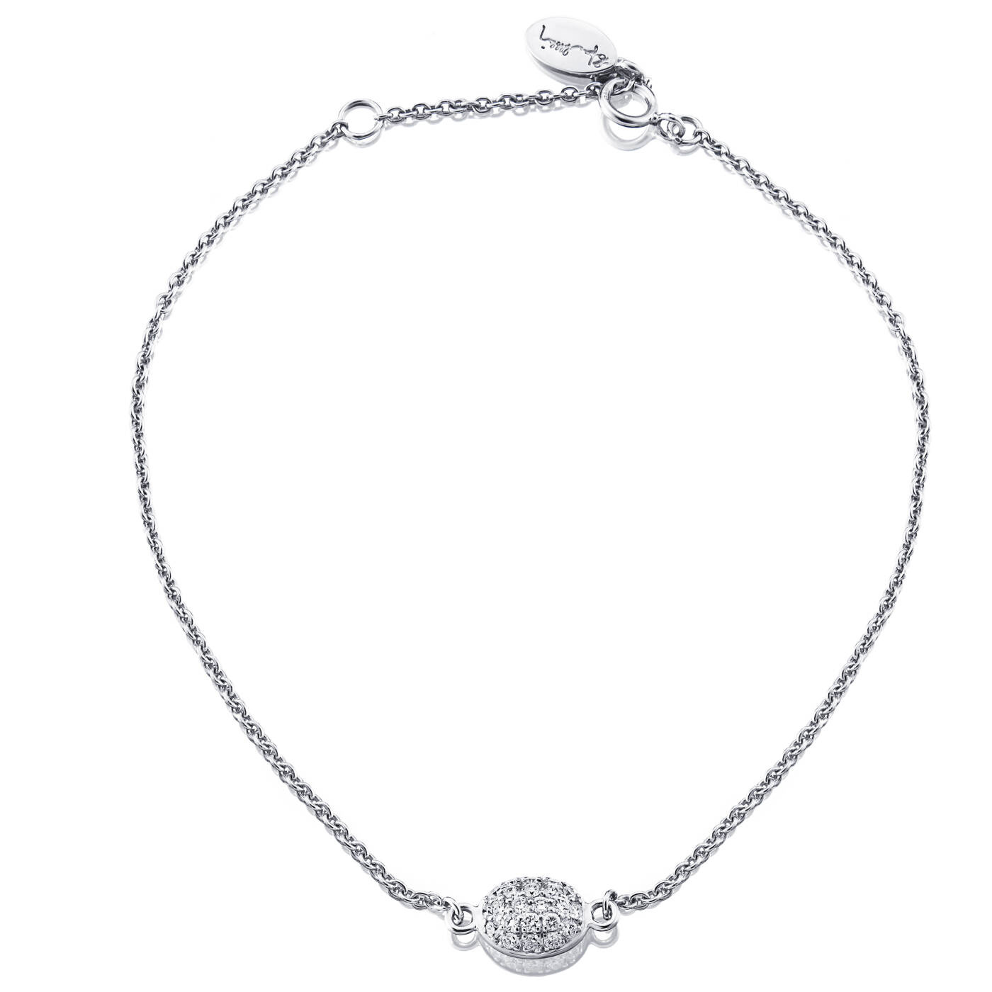 Love Bead Armbånd Hvidguld 17-19 cm