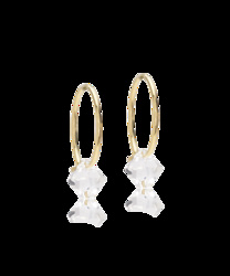 GT Ear Ring 14 mm, Bicone 6 mm, Crystal