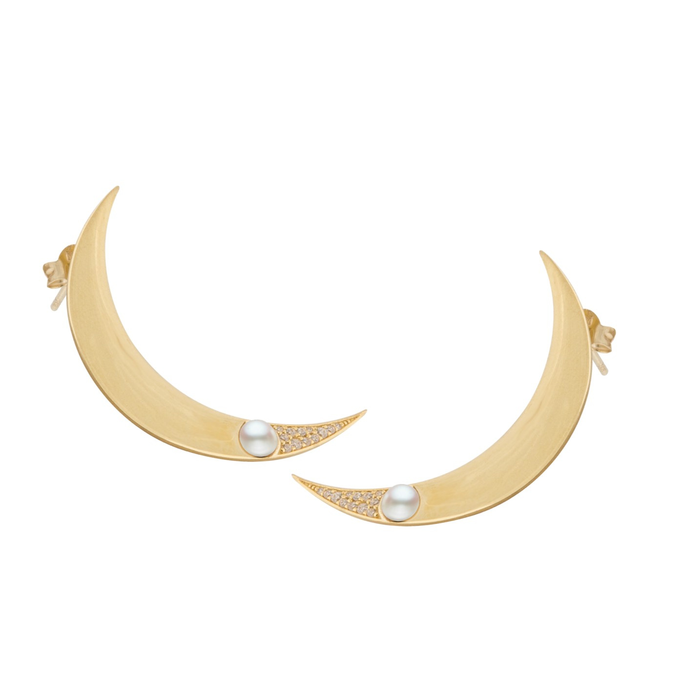 One moon Ørering Guld pair