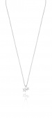 Double star pendant Halskæde Sølv 42-47 cm