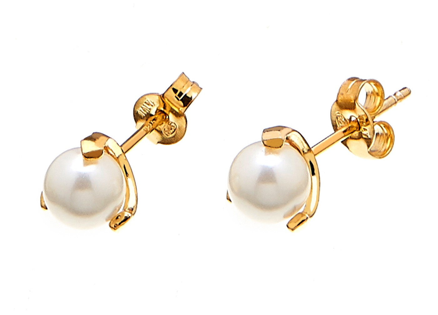 Pearl stud Ørering Guld