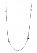 Pearl long chain Halskæde Sølv 90+5 cm