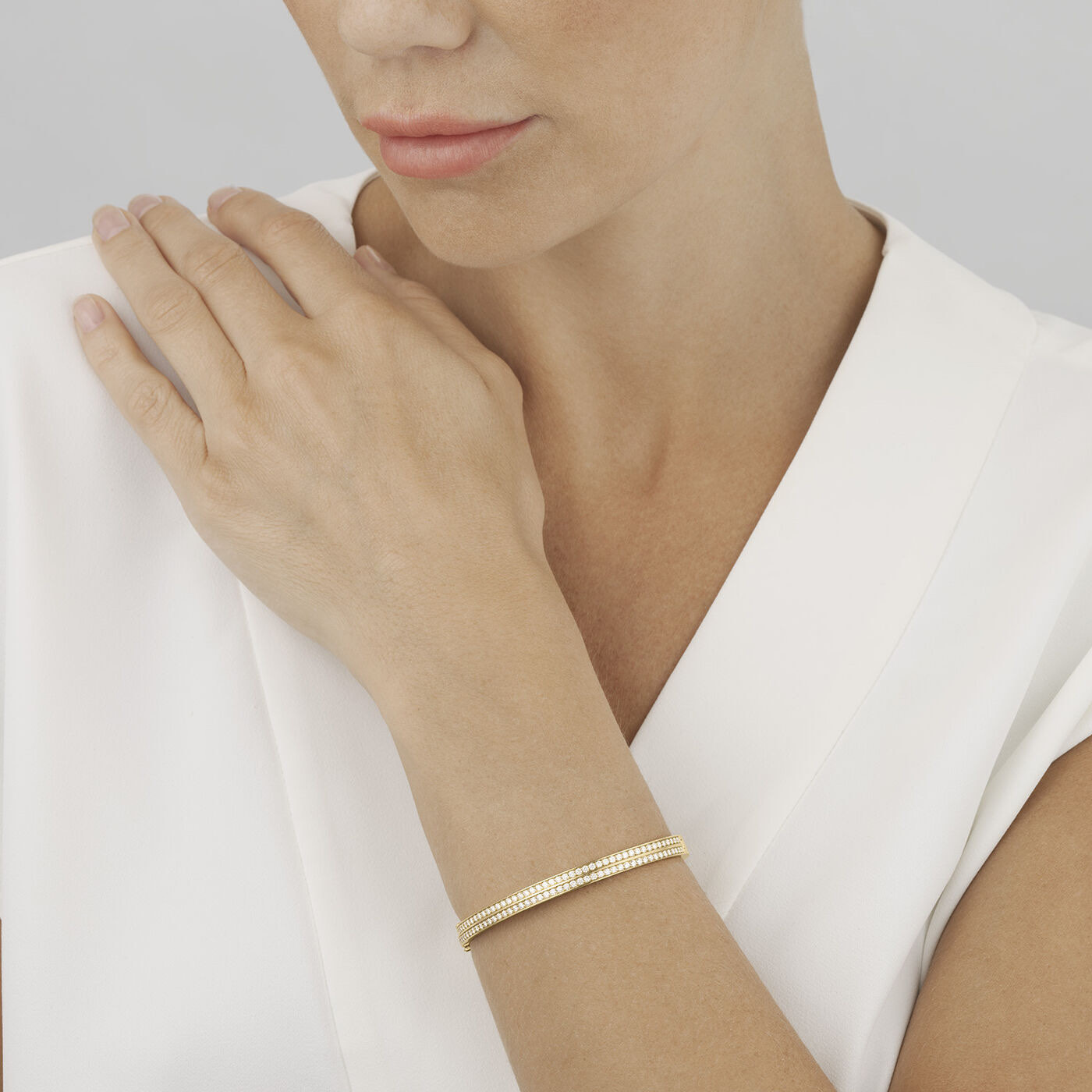 HALO BANGLE Armbånd Diamant PAVE 1.83 ct Guld