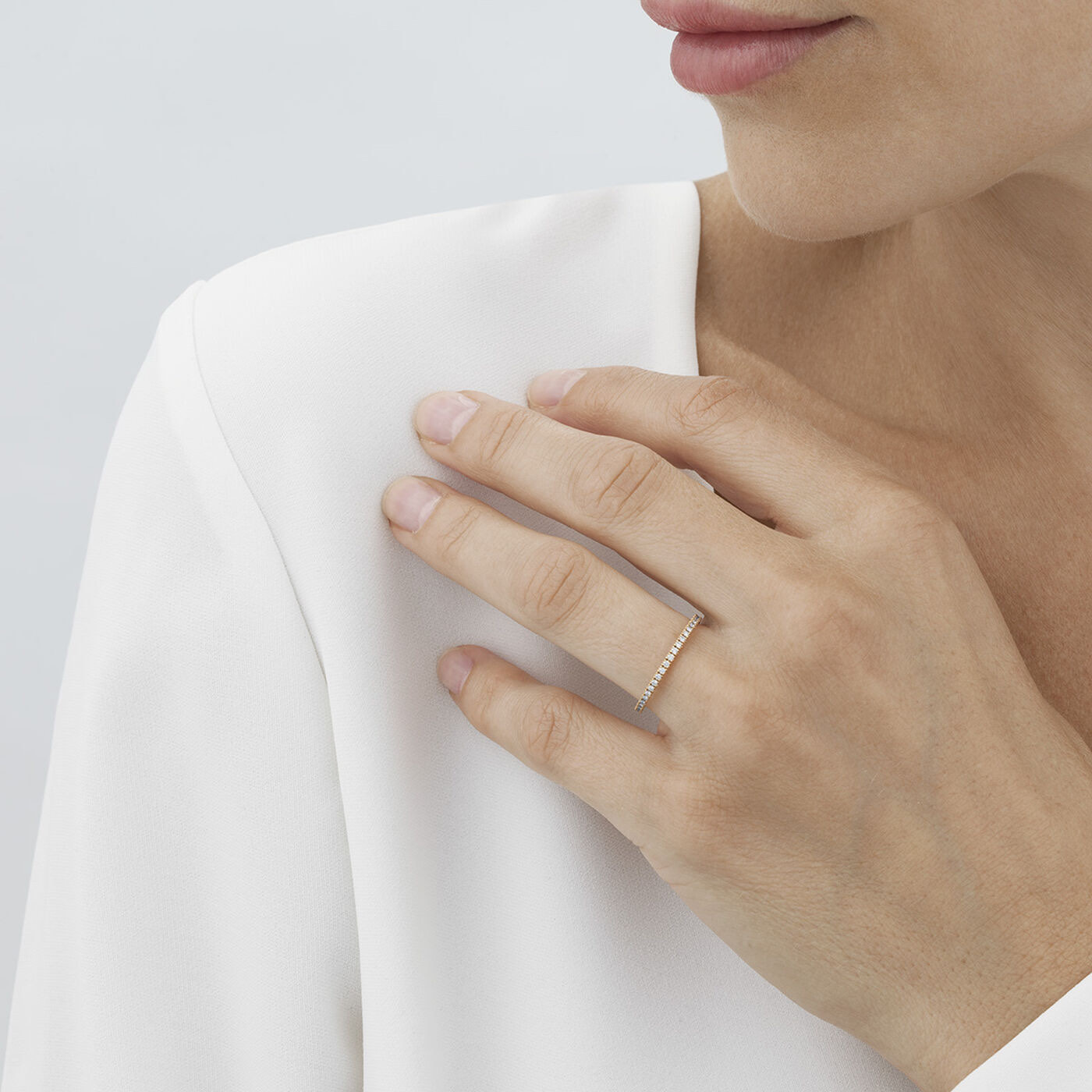 AURORA Ring Diamant 0.22 ct Hvidguld